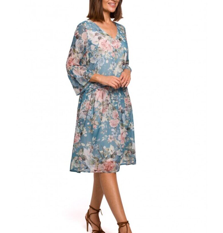 Шифонена рокля с паднала талия - модел 4 Style