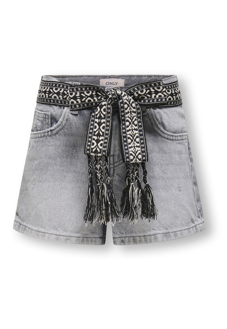 Шорти за момичета 15345607 - Дънкови - Памук - Сив - Сив Kids Only