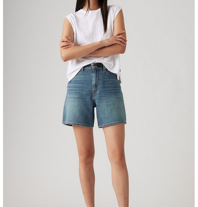 Шорти с висока талия и джобове - Син Levis