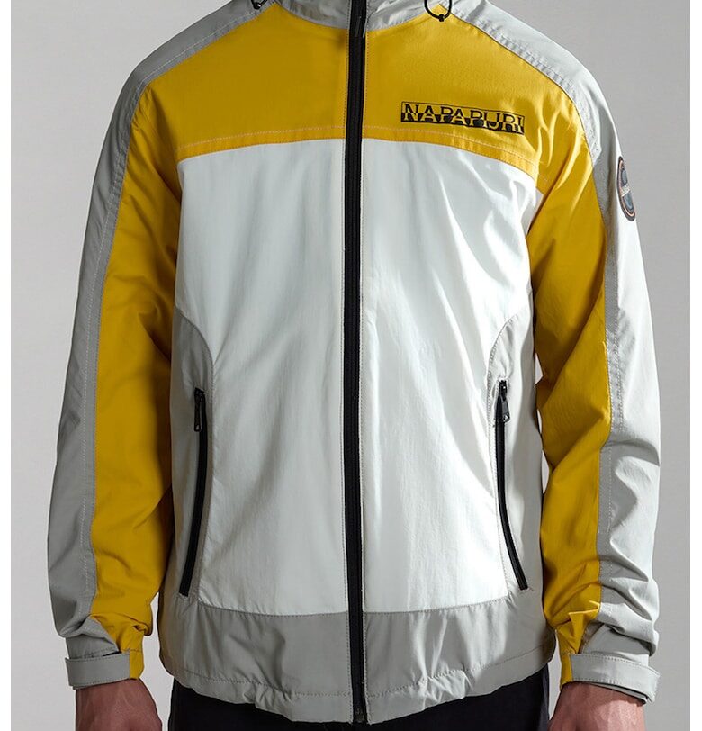 Яке A-Ross с цветен блок - Бял/Сив/Жълт Napapijri