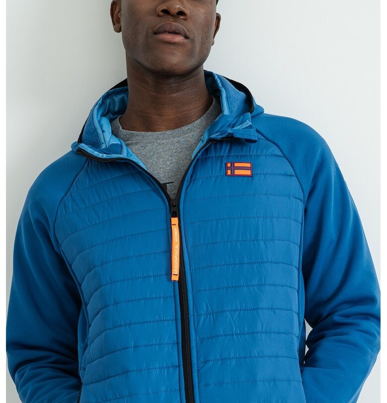 Яке Donald с цип и пришито лого - Кралско Синьо Geographical Norway