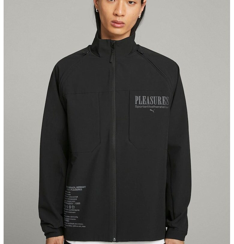 Яке Pleasures със свободна кройка и отделящи се ръкави - Черен Puma
