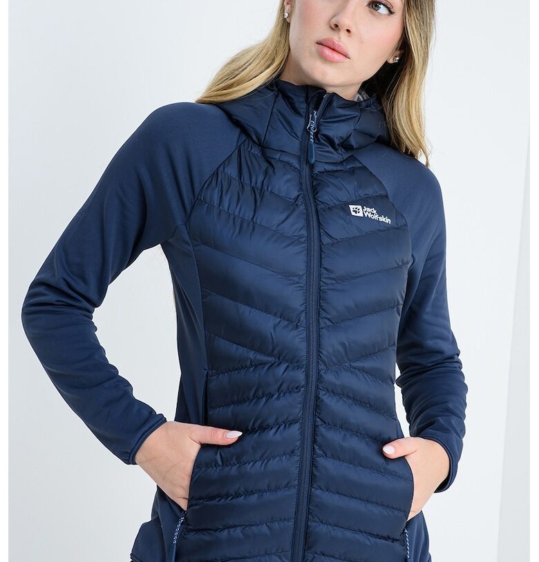 Яке Pro Hybrid Routerburn с цип - Тъмносин Jack Wolfskin