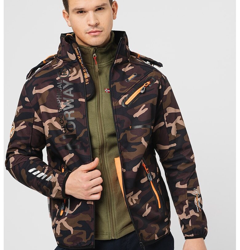 Яке Royaute с качулка и поларена подплата - Кафяв/Бежов Geographical Norway