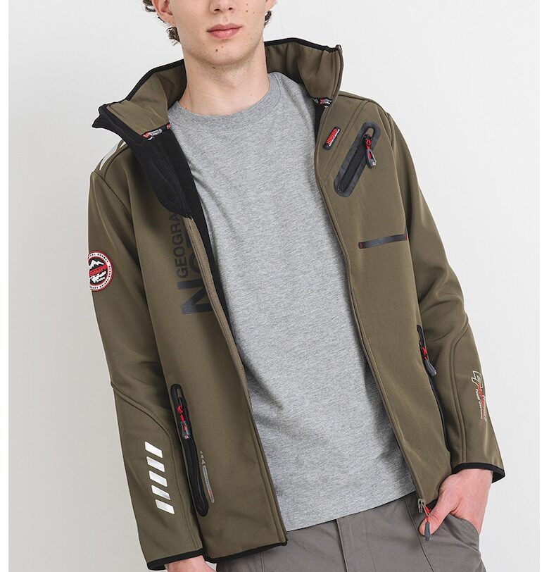 Яке Royaute с качулка и цип - Черен/Каки Geographical Norway