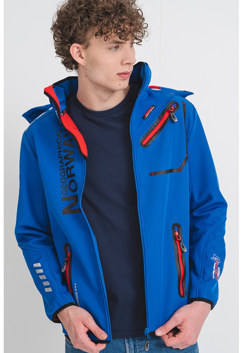 Яке Royaute с качулка и цип - Червен/Кралско Синьо Geographical Norway