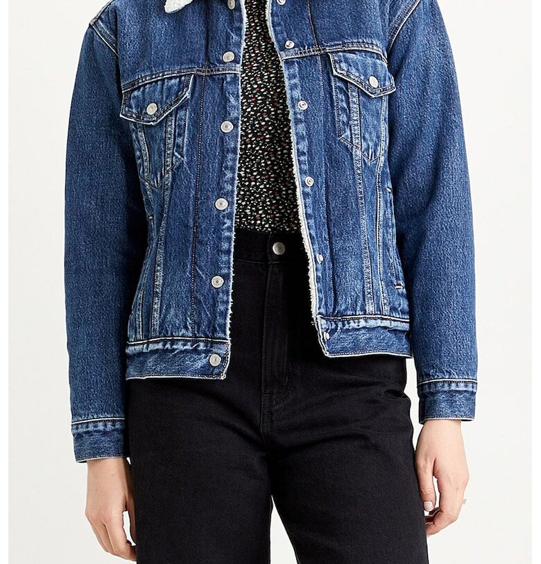 Яке Sherpa от деним с джобове на гърдите Levis