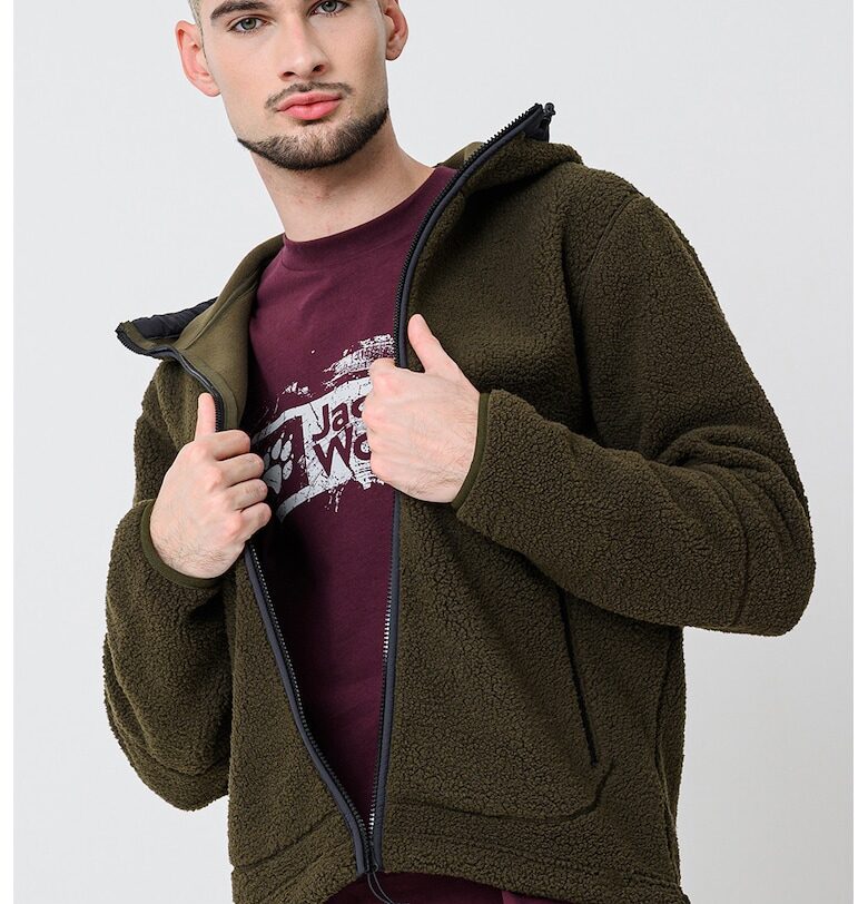 Яке Sherpa с качулка - Тъмно каки Jack Wolfskin