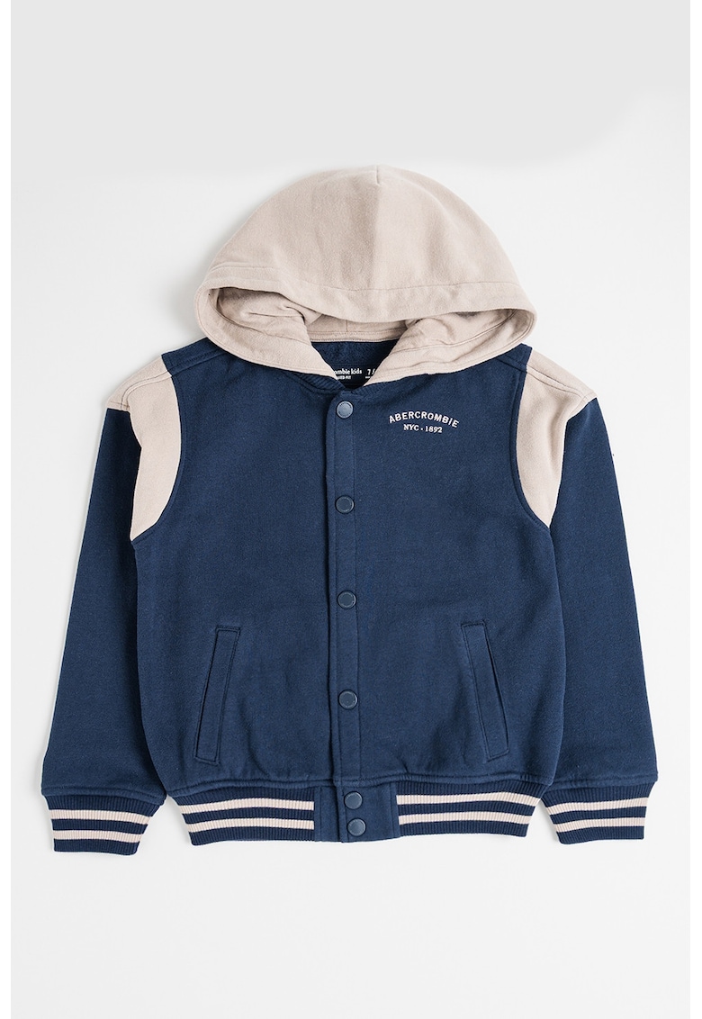 Яке Varsity с качулка - Бежов/Тъмносин Abercrombie Fitch