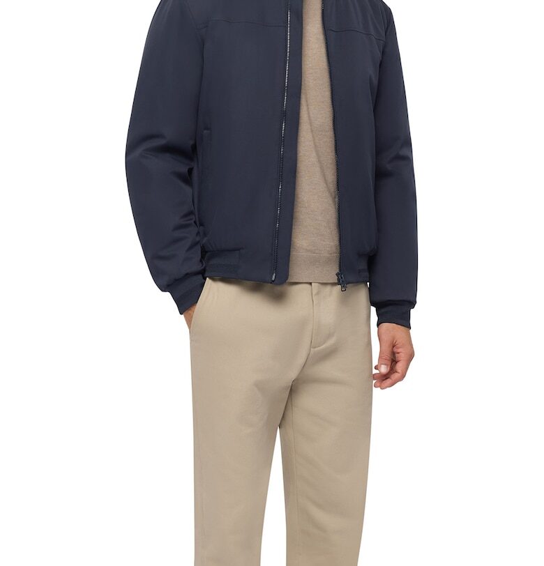 Яке Vincit със стандартна кройка и миди яка - Тъмносин Geox