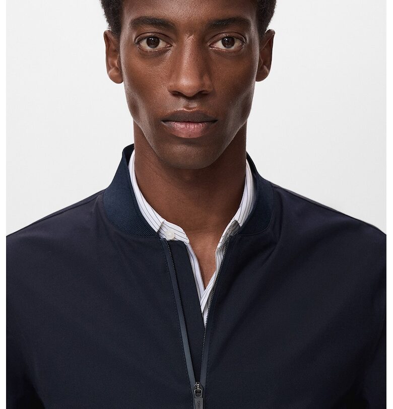 Яке бомбър с цип - Тъмносин Mango