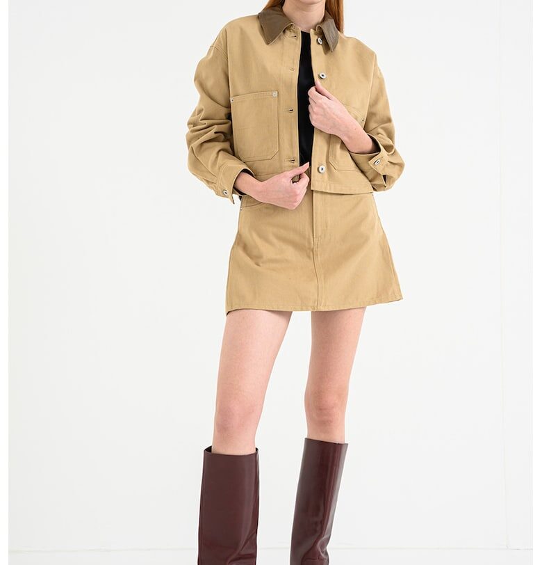 Яке от деним Andeso с остра яка - Камел HUGO