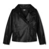 Яке от еко кожа - Черен KARL LAGERFELD KIDS