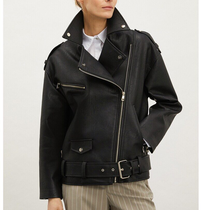 Яке от еко кожа - Черен Motivi