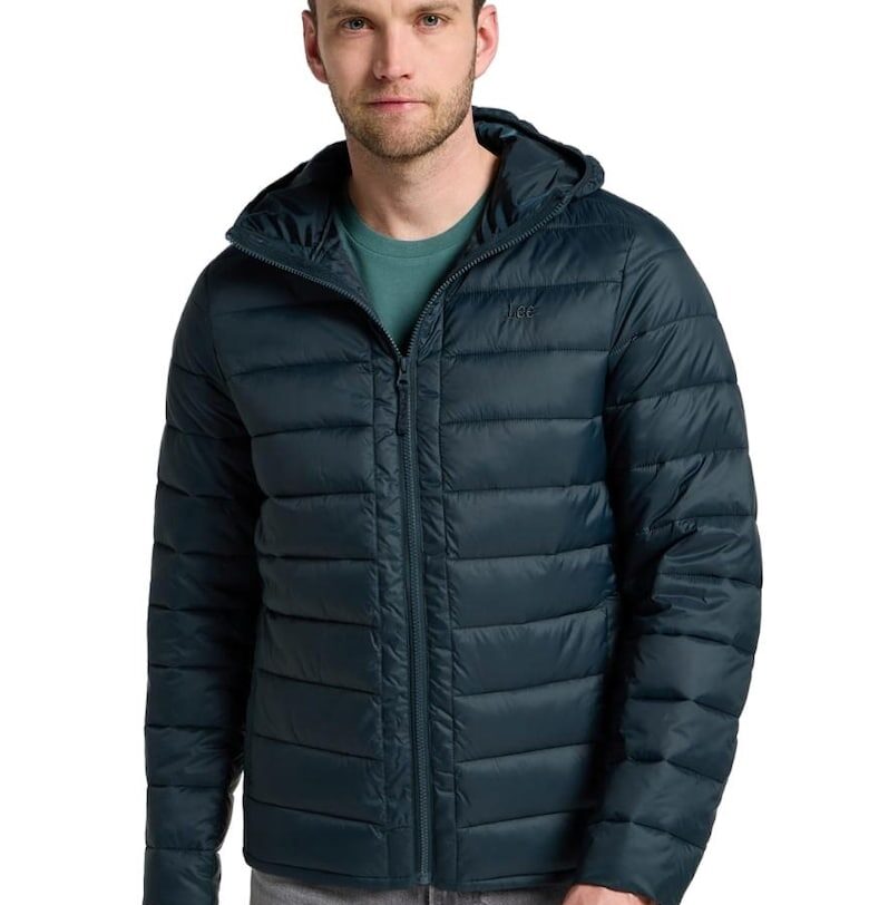 Яке  пухено - водоустойчиво - с качулка - зелен - полиестер/полиамид Lee