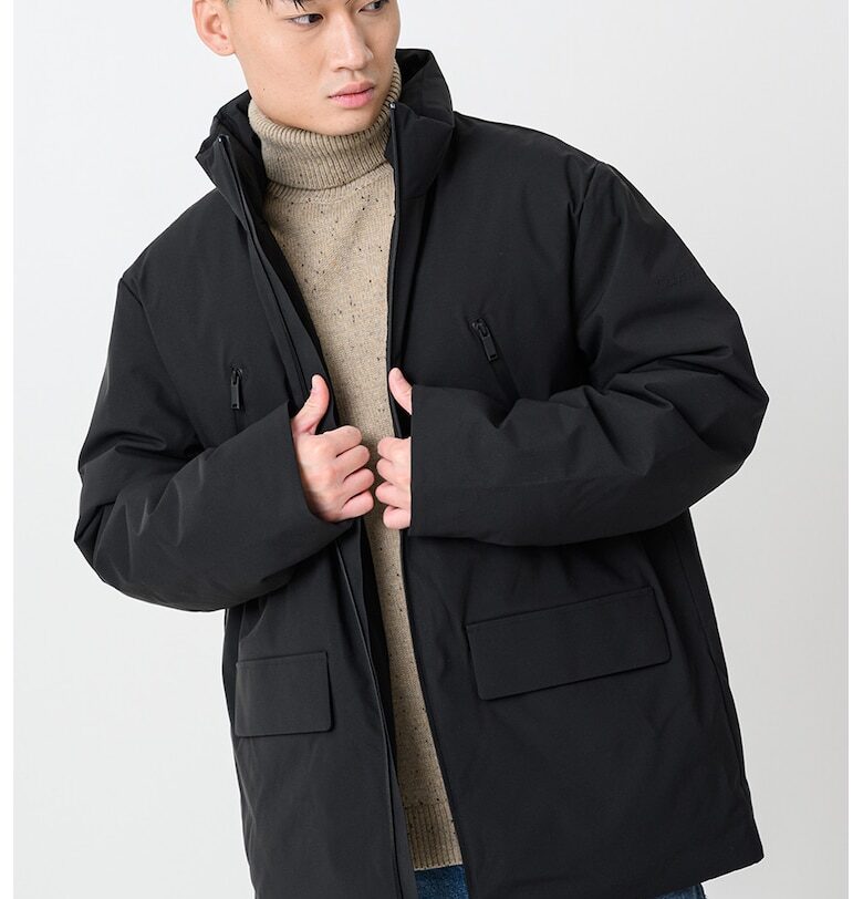 Яке с висока яка и цип - Избеляло черно CALVIN KLEIN