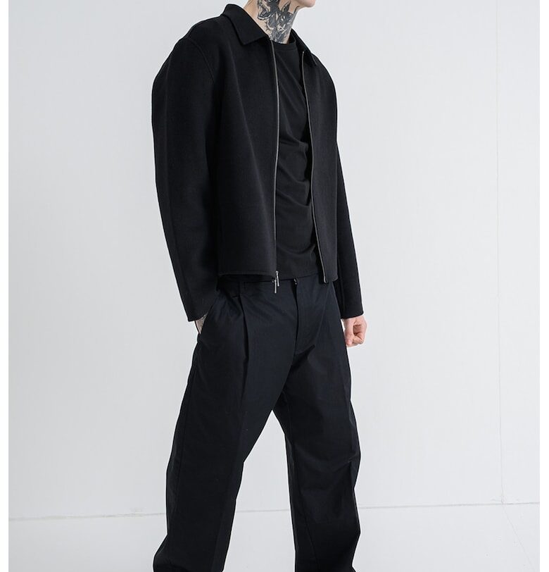 Яке с вълна с цип - Черен CALVIN KLEIN