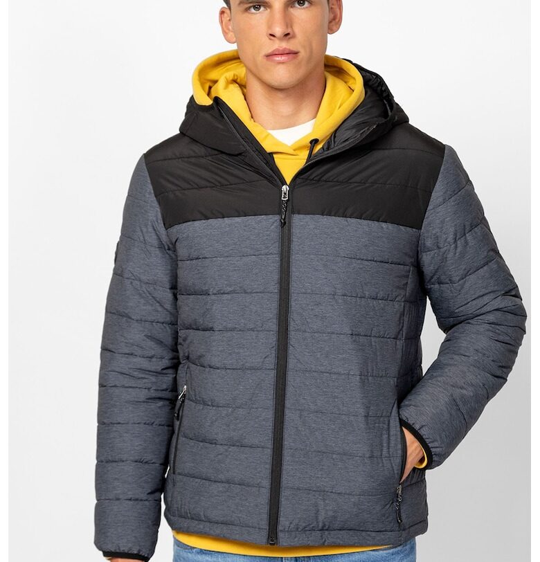 Яке с качулка и джобове с цип - Черен/Въглен сиво Heavy Tools