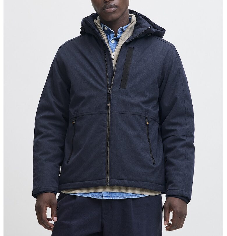 Яке с качулка и джобове с цип - Тъмносин Jack  Jones