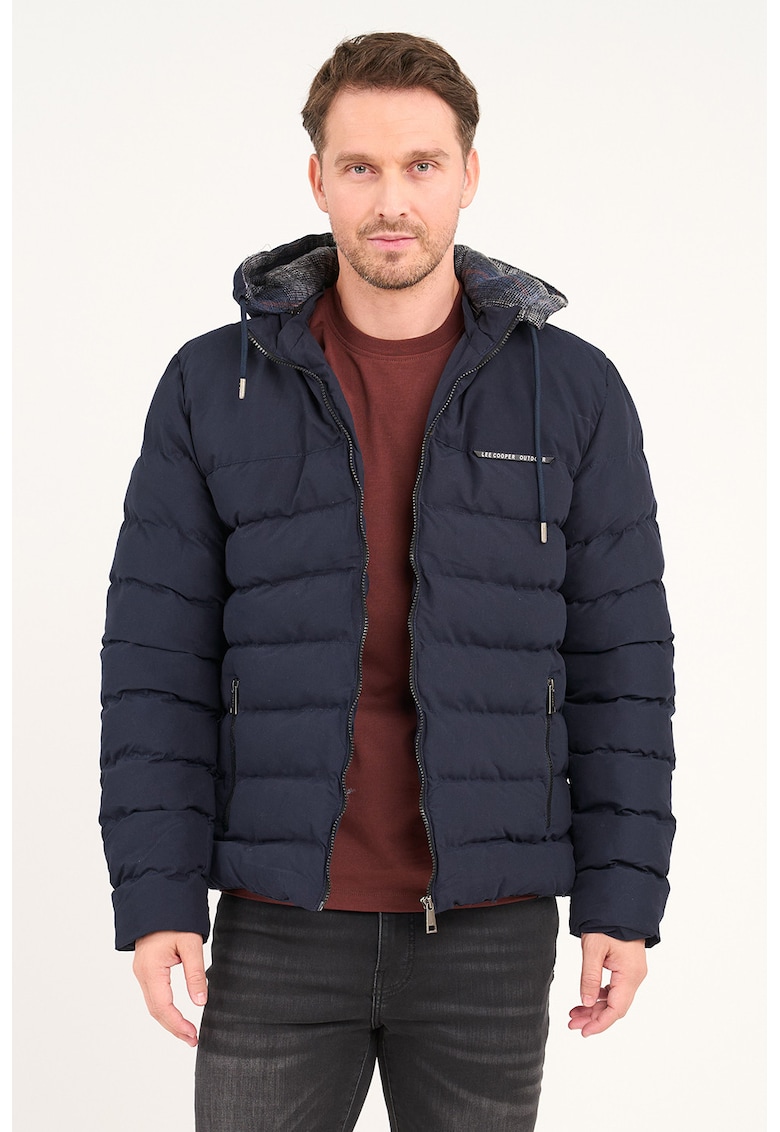 Яке с качулка и джобове с цип - Тъмносин Lee Cooper