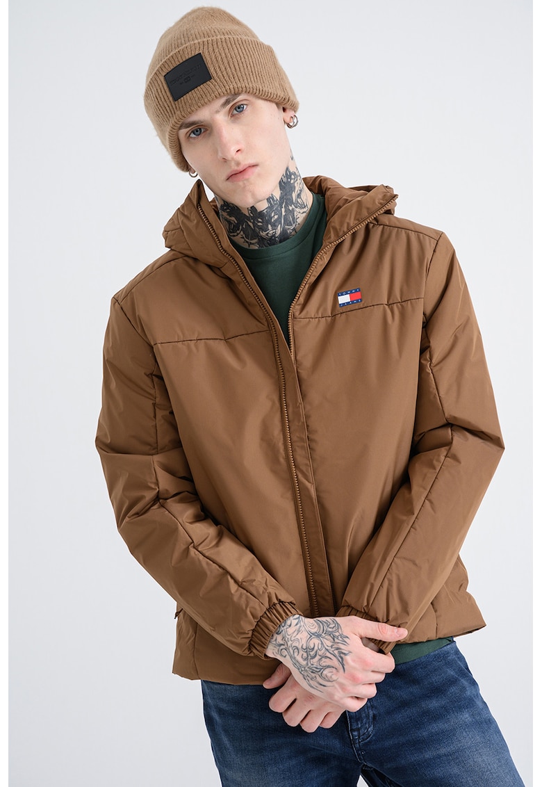 Яке с качулка и лого - Кафяв Tommy Jeans