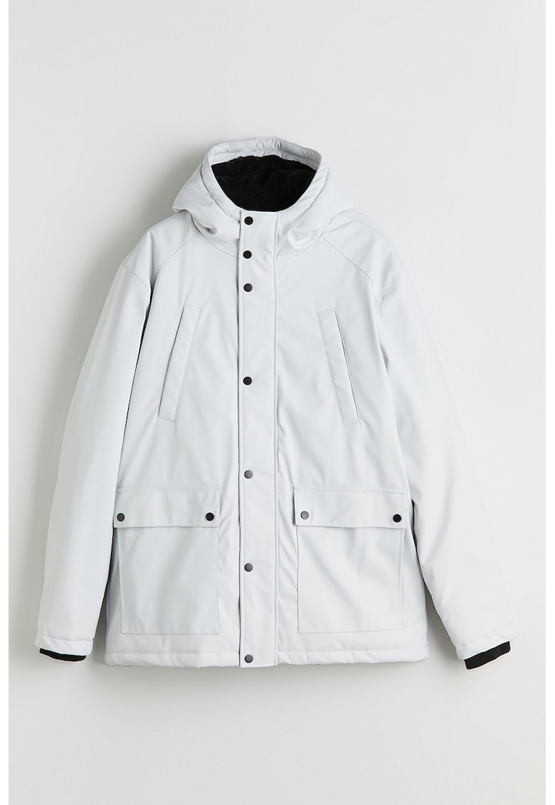 Яке с качулка с джобове с капаче - Бял LC WAIKIKI