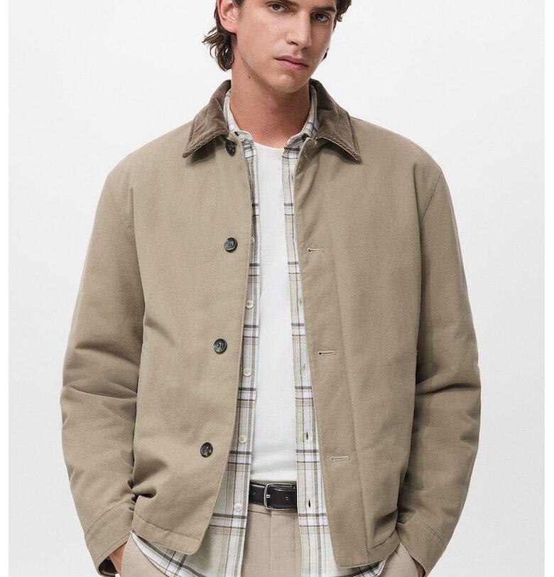 Яке с паднали ръкави - Бежов Mango