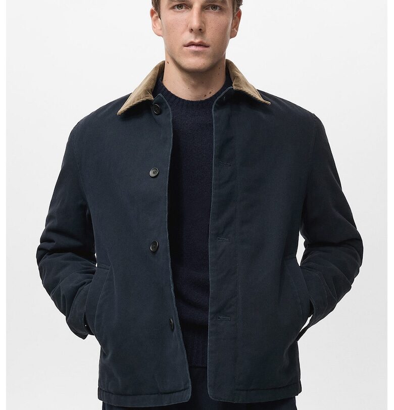 Яке с паднали ръкави - Тъмносин Mango