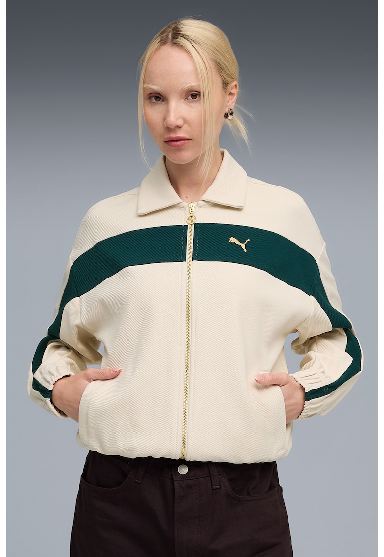Яке с памук с цип - Светло бежово Puma