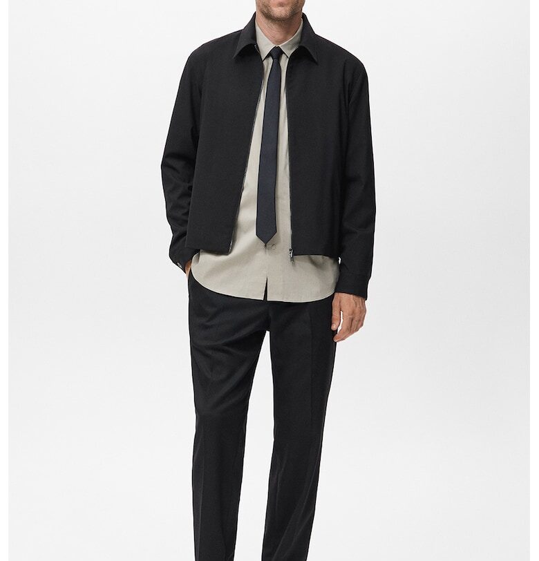 Яке с цип - Черен Mango