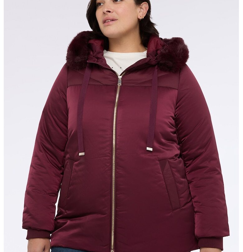 Яке с цип - без шарка - Бордо Fiorella Rubino