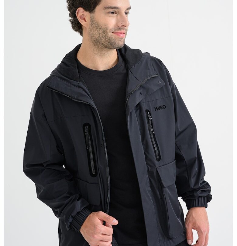 Яке с цип и джобове - Черен HUGO