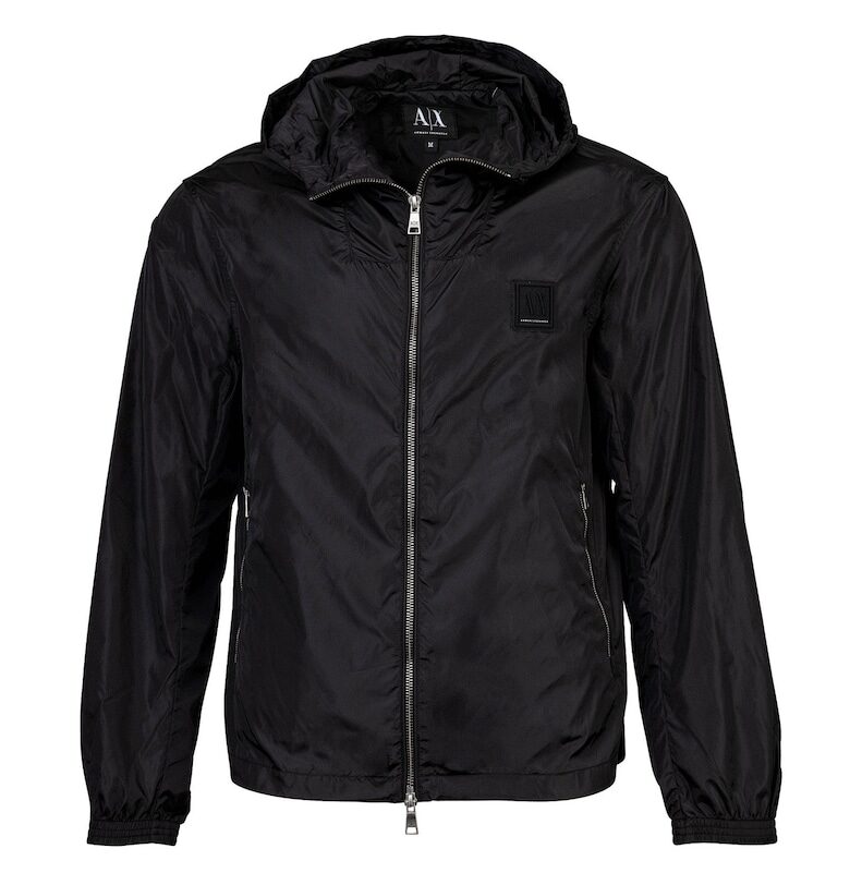 Яке с цип и джобове встрани - Черен ARMANI EXCHANGE