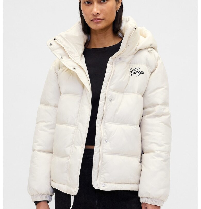 Яке с цип и качулка - Слонова кост GAP