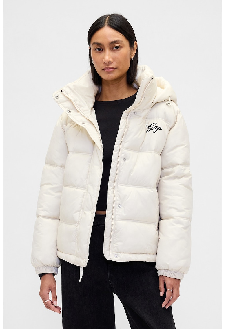 Яке с цип и качулка - Слонова кост GAP