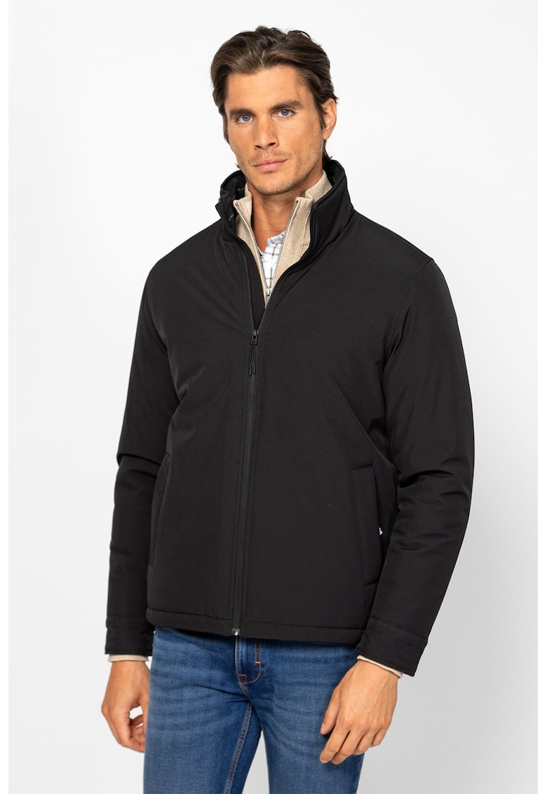 Яке с цип и ниска яка - Черен Heavy Tools