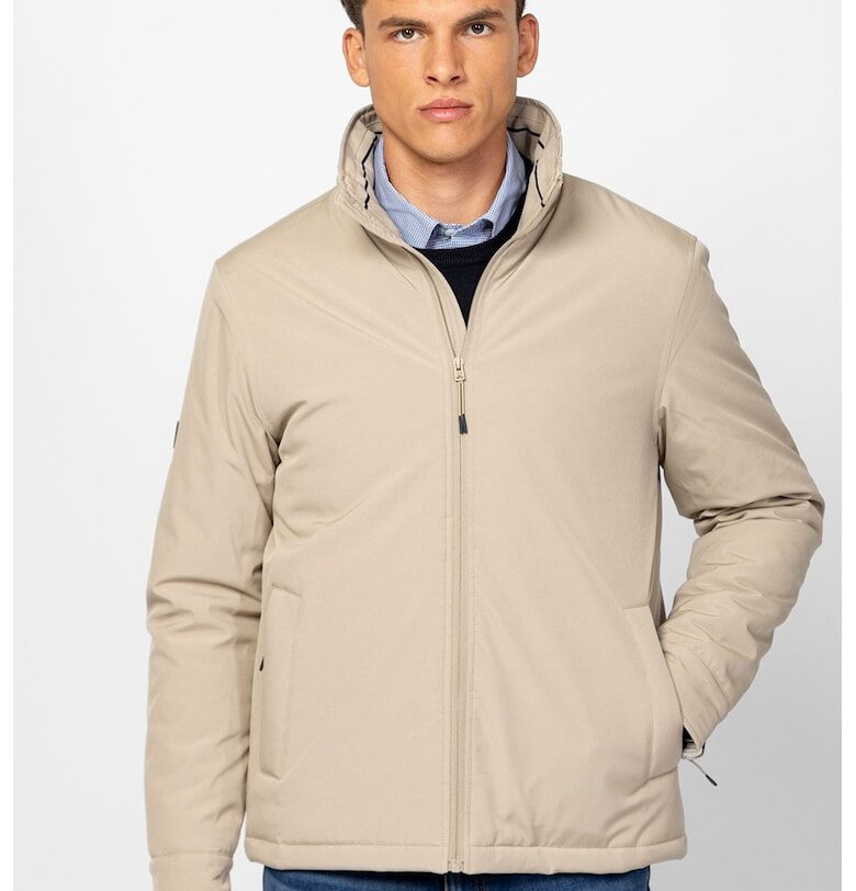 Яке с цип и ниска яка - Бежов Heavy Tools