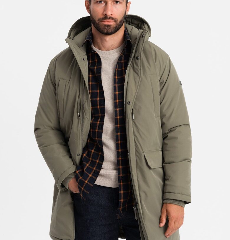 Яке тип парка  OM-JALJ-0166 - С цип - С качулка - Мъжко OMBRE