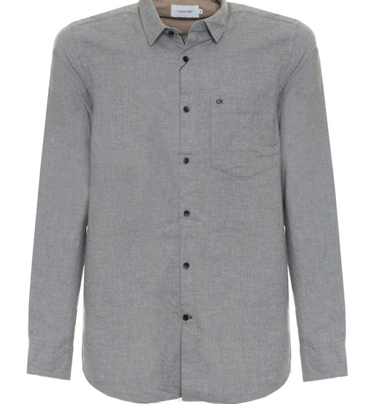 мъжка риза K10K107508 - Сив CALVIN KLEIN