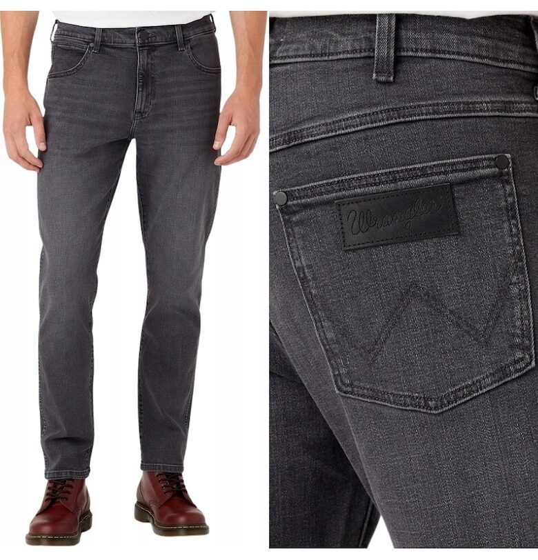мъжки Wrangler  812 Slim Tapered сиви - Сив Larston