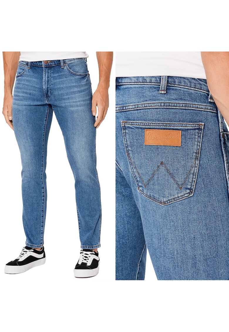 мъжки Wrangler 812 Slim Tapered - син - L36 - Син Larston