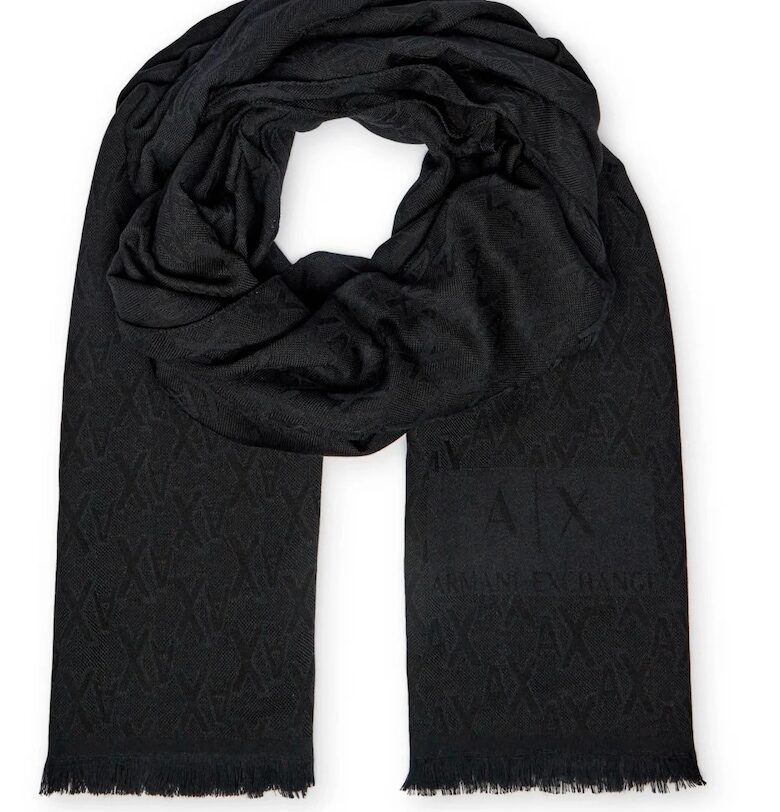 мъжки шал 954303 187 x 77 см Черен ARMANI EXCHANGE