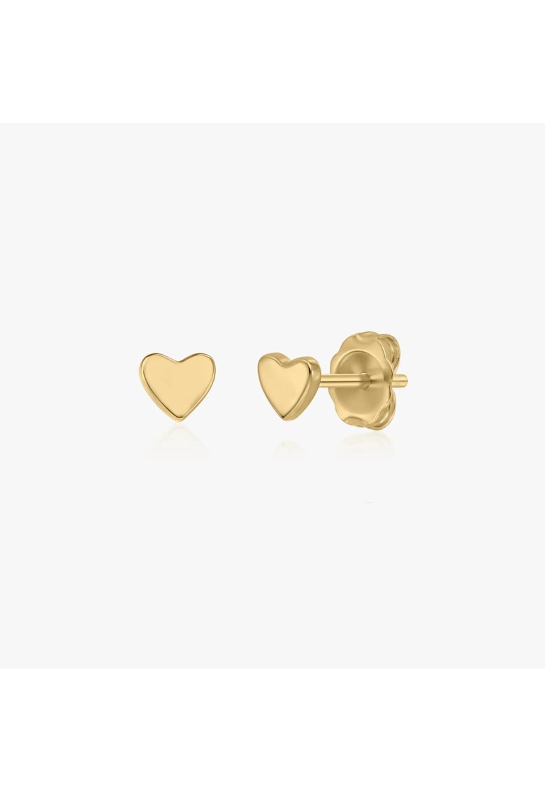 14K Златни обеци Gold Hearts INDIRA