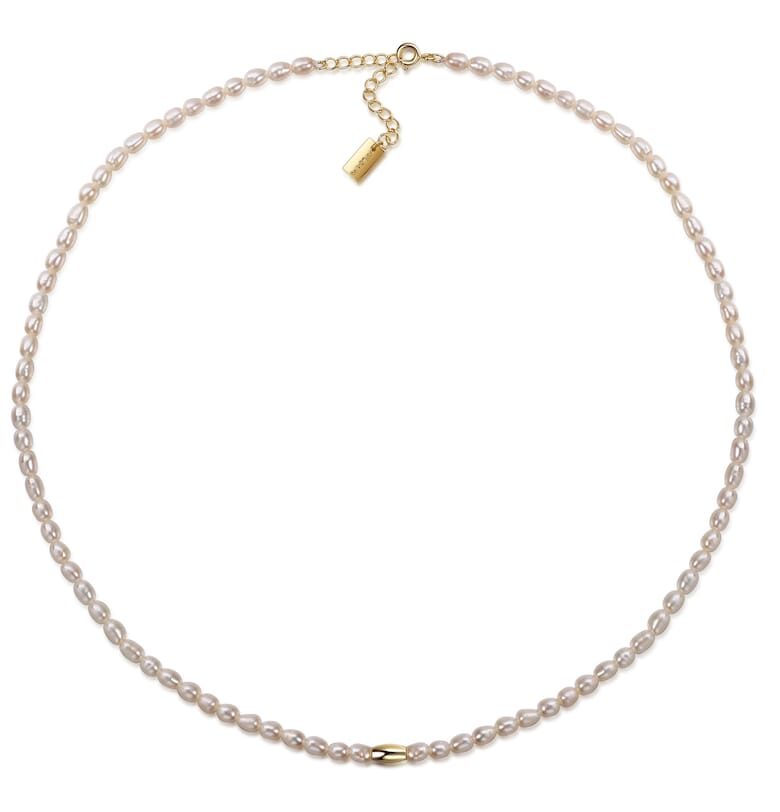 18К злато и перлена огърлица - Златист AILORIA