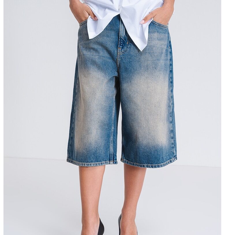 3/4 дънки със захабен ефект - Син меланж Moschino Jeans