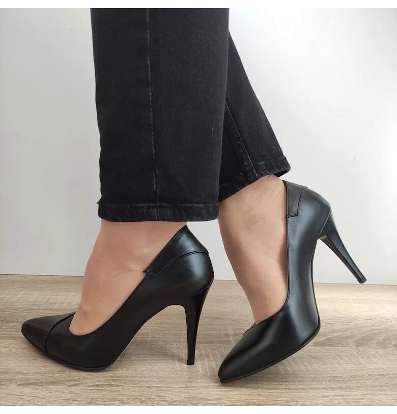 50175 черни елегантни дамски обувки - черни - Черен Antonio