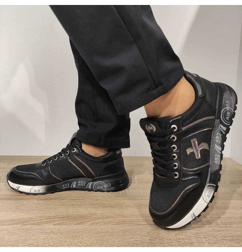 9010 Мъжки обувки Черни - черни - Черен FRANCO GERARDO