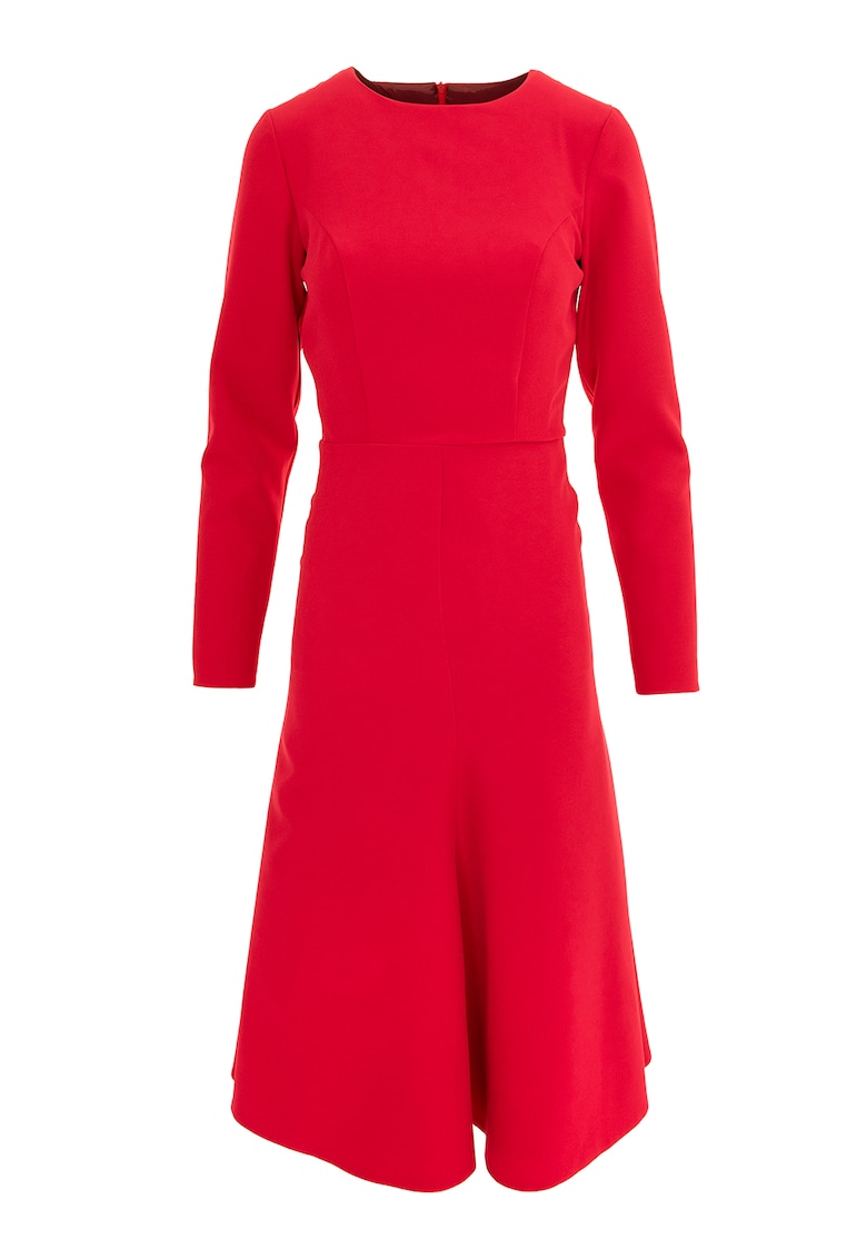 ACOB À PORTER - Рокля с веревна кройка и дълги ръкави - Червен Acob a porter