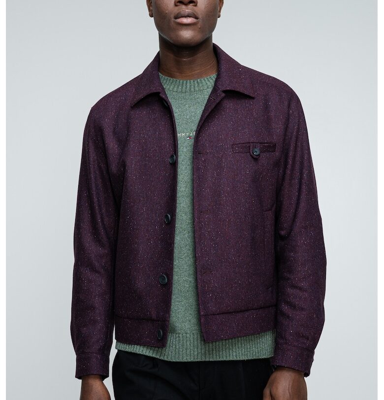 BOSS - Яке с копчета и яка - Бордо HUGO