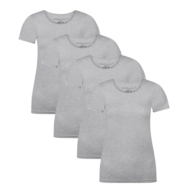 Bamboo - Домашни тениски Kate - 4 броя - Сив Bamboo Basics